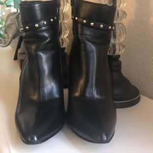 Just Fab Gold Studded Boots